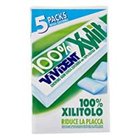 Vivident Xylit 100% Xilitolo, chewing gum - [Confezione da 5 Stick]