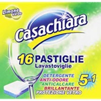 Casachiara - Pastiglie per lavastoviglie 5 in 1, Confezione da 16