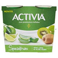 Activia Specialfruits KIWI, LIME E ALOE VERA, 4x125g