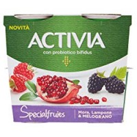 Activia Specialfruits MORA, LAMPONE E MELOGRANO, 4x125g
