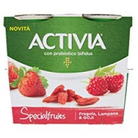 Activia Specialfruits FRAGOLA, LAMPONE E GOJI, 4x125g