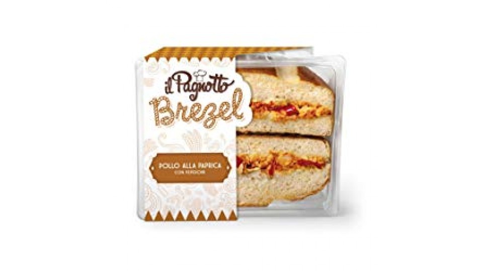 Il Pagnotto BREZEL POLLO ALLA PAPRIKA CON PEPERONI
