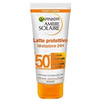 Garnier Ambre Solaire Crema Solare, Latte Protettivo Ultra-Pratico, Protezione Alta IP50, Idratazione 24h*