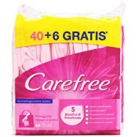 Carefree - Proteggi-Slip Ripiegati In Bustina, 5 Benefici Di Freschezza - 40+6 Pezzi