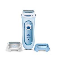 Braun Silk-épil LS5-160 Rasoio Donna Elettrico senza Fili, Rifinitore e Sistema Esfoliante Wet&Dry 3 in 1 con 2 Accessori, Blu