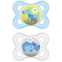 MAM 542411 - Ciuccio"Original" in silicone per bambini da 0 a 6 mesi, senza BPA, confezione doppia, colori assortiti