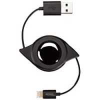 AmazonBasics - Cavo Lightning su USB retrattile, con certificazione Apple, lunghezza 0,6 m, colore: nero