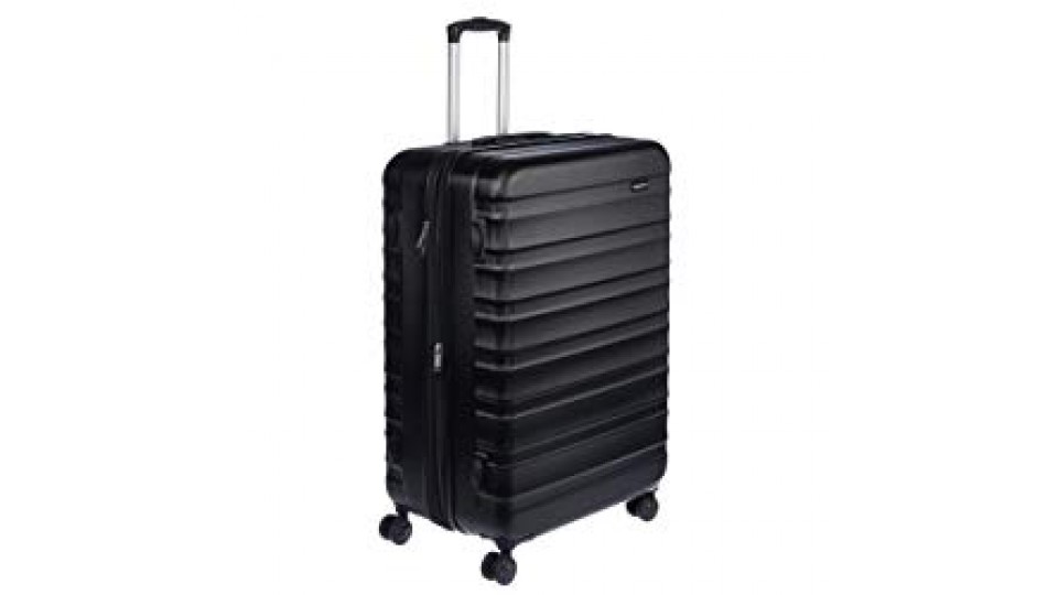 AmazonBasics - Valigia Trolley rigido con rotelle girevoli, 78 cm, Nero