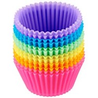 AmazonBasics - Pirottini da forno riutilizzabili, in silicone, confezione da 12