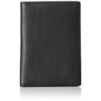 AmazonBasics - Portadocumenti in cuoio, con blocco RFID, Nero