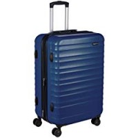 AmazonBasics - Valigia Trolley rigido con rotelle girevoli, 68 cm, Blu scuro