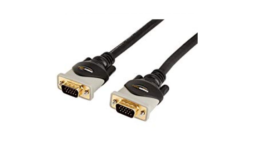AmazonBasics - Cavo adattatore da connettore VGA a VGA, 1,8 m