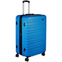 AmazonBasics - Valigia Trolley rigido con rotelle girevoli, 78 cm, Blu chiaro