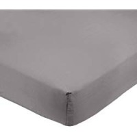 AmazonBasics Spannbetttuch, Mikrofaser, Dunkelgrau