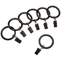 AmazonBasics - Occhielli a clip per tende, 2,54 cm, set di 7, Bronzo