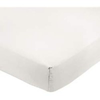 AmazonBasics - Lenzuolo singolo con angoli, Policotone 200 fili, bianco