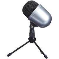 AmazonBasics - Mini microfono a condensatore da scrivania, Argento