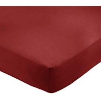 AmazonBasics - Lenzuolo king con angoli, Policotone 200 fili, bordeaux