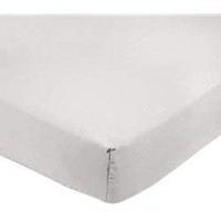 AmazonBasics - Lenzuolo francese con angoli, Policotone 200 fili, bianco