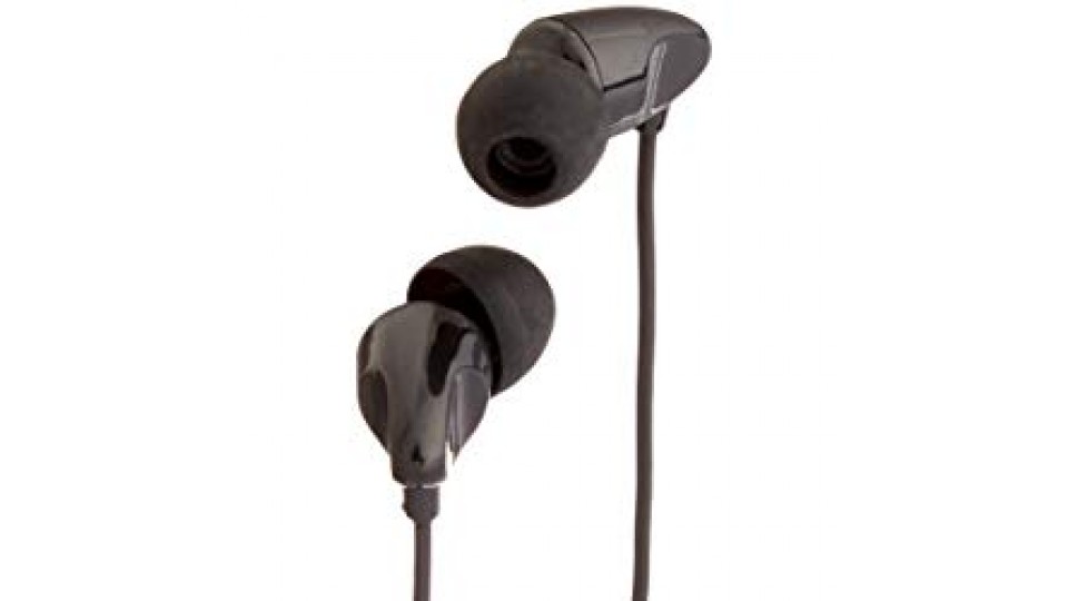 AmazonBasics - Cuffie intrauricolari con microfono universale (Nero)