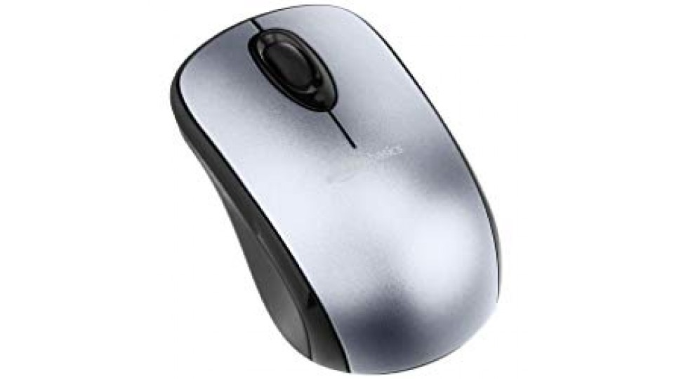 AmazonBasics - Mouse ottico senza fili con microricevitore, Argento