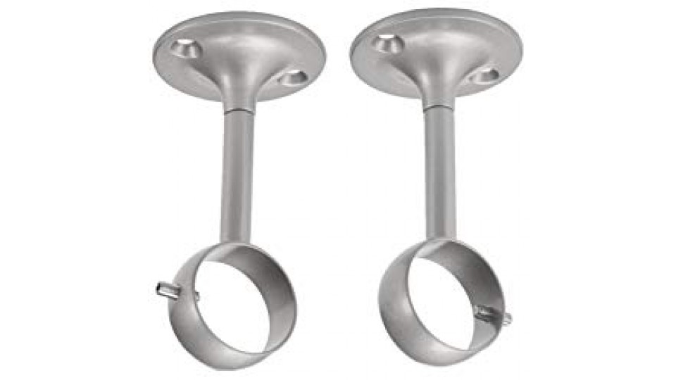 AmazonBasics - Staffa da soffitto, set da 2, Nichel