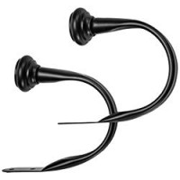 AmazonBasics - Ganci fermatende decorativi, set da 2, Nero