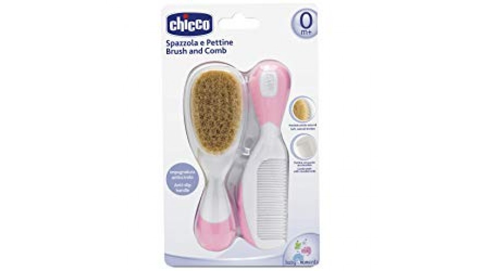 Chicco 00006569100000 Spazzola e Pettine, Rosa