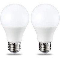 AmazonBasics Lampadina LED E27, 9W (equivalenti a 60W), Luce Bianca Calda, Dimmerabile - Pacco da 2