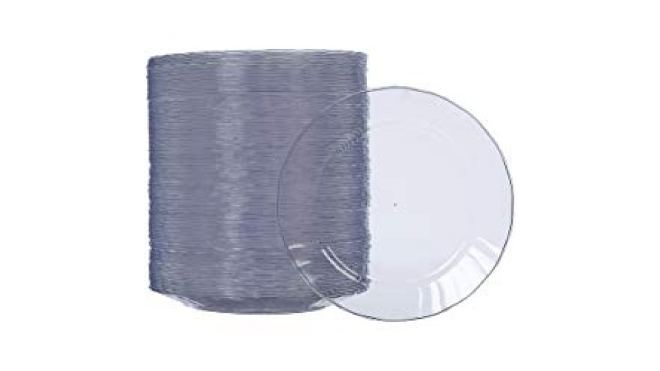 AmazonBasics - Piatti di plastica, monouso - Confezione da 100 pezzi