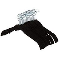AmazonBasics - Gruccia in velluto per abiti e camicie, 30 pezzi, Nero