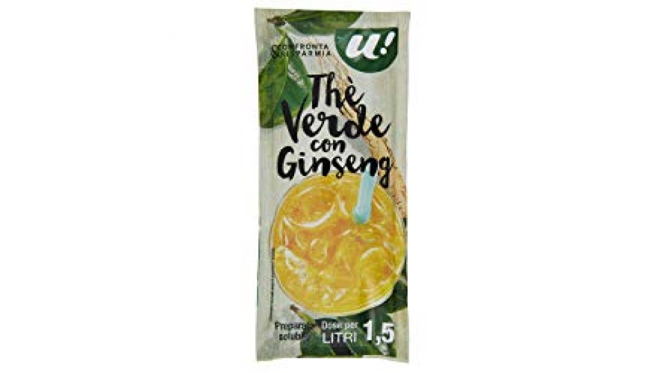 THE' VERDE CON GINSENG Preparato Solubile U! Confronta&Risparmia