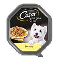 Cesar Scelta dello Chef Cibo per Cane, Pollo alla Griglia con Riso Integrale e Verdure 150 g