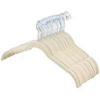 AmazonBasics - Gruccia in velluto per abiti e camicie, 30 pezzi, Avorio