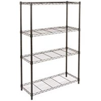 AmazonBasics - Scaffalatura a 4 ripiani, Nero