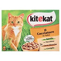 Kitekat il Cacciatore in Salsa con Agnello, Tacchino, Carni Bianche, Coniglio - 12 bustine da