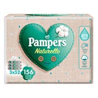 Pampers Naturello Salviettine - 3 Confezioni da 52 Pezzi [156 salviettine]