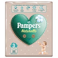 Pampers Naturello Midi, 22 Pannolini, Taglia 3 (4-9 kg)
