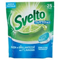 Svelto Tutto in 1 Pastiglie per Lavastoviglie 25 lavaggi