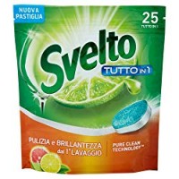 Svelto Tutto in 1 Pastiglie per Lavastoviglie Agrumi 25 lavaggi