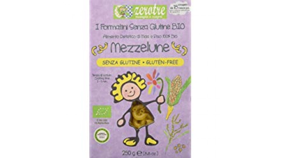 Mezzelune bio di mais e riso senza glutine Zerotre