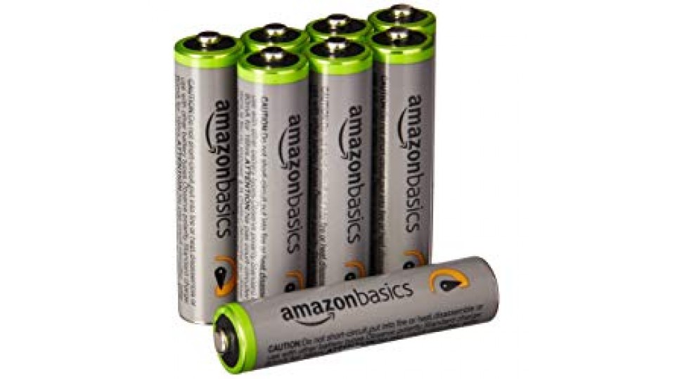 AmazonBasics - Pile ricaricabili AAA ad alta capacità, pre-caricate, 8 pezzi, durata di 500 cicli (850 mAh, min. 800 mAh)