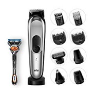 Braun Rifinitore MGK7020 Rasoio Barba Elettrico e Regolabarba Uomo 10- In-1, Rifinitore Corpo, Naso/Orecchie, Mini Rasoio e Rifinitore di Precisione