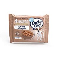 Adoc Cibo Umido Completo per Cani - Multipack da 4 Buste da 100 Gr con Pollo e Coniglio