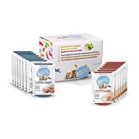 Adoc Cibo Umido per Gatti con Ingredienti Naturali al 100% - Multipack da da 70 Gr con Tonno e Orata e con Pollo e Fegatini