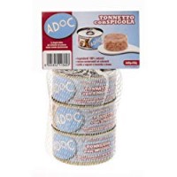 Adoc Naturale Tonnetto con Spigola per Gatti Adulti, Confezione multipack da
