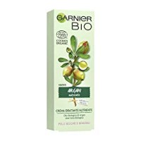 Garnier Bio Crema Idratante all'Argan per Pelli Secche o Sensibili, Formula Arricchita con Aloe Vera Biologica e Acido Ialuronico