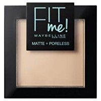 Maybelline New York Fit Me Matte&Poreless Cipria Opacizzante e Fissante, Pennello e Specchietto Inclusi