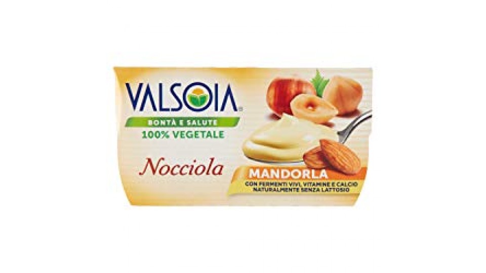 Valsoia Bontà e Salute YOGURT MANDORLA E NOCCIOLA 100% VEGETALE, 2 x