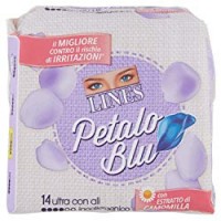 Lines - Assorbenti Petalo Blu, ultra con ali, ipoallergenico, il migliore contro il rischio di irritazioni  -  